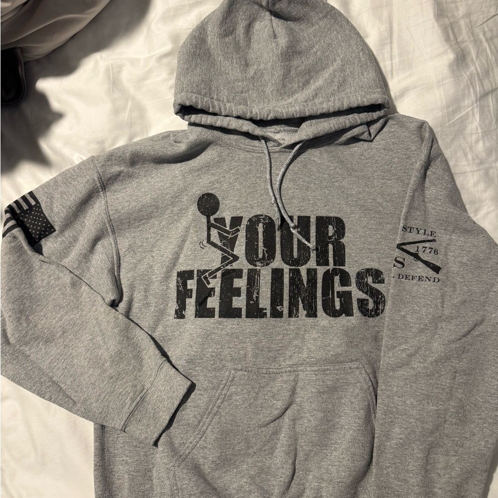 Grunt Style Gray 'Your Feelings' Graphic Hoodie